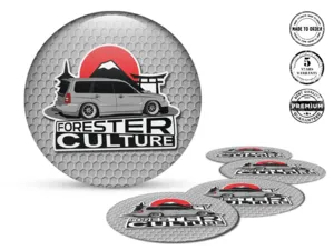 Subaru Wheel Sticker Logo Epoxy Dome Edition